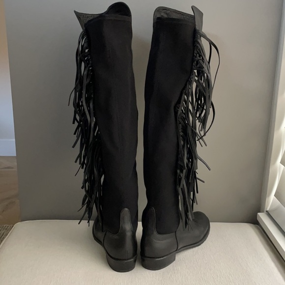 Stuart Weitzman 5050 Mane Fringe Boot! Size 7. - Picture 3 of 6